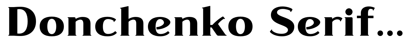 Donchenko Serif Extra Bold